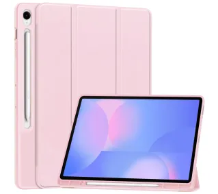 Bizon Case Tab Lizard z klapką do Samsung Galaxy Tab S10 FE Plus Różowy