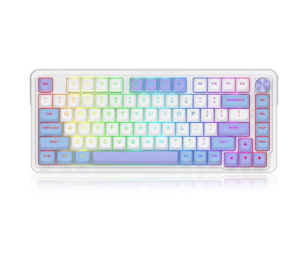 Redragon K673WBP-RGB-MAX Manbo Linear Switch Biało-Niebieski