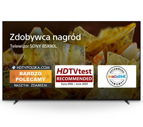 Sony XR-85X90L 85" Full Array LED 4K 120Hz Google TV Dolby Vision Dolby Atmos HDMI 2.1 DVB-T2 + Soundbar HT-BD60 - Kup na Raty - RRSO 0%