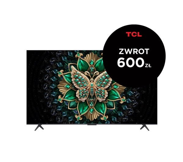 TCL 85C6K 85" QD-Mini LED 4K 144Hz Google TV Dolby Vision IQ Dolby Atmos HDMI 2.1 DVB-T2 + Soundbar TCL Q65H - Kup na Raty - RRSO 0%