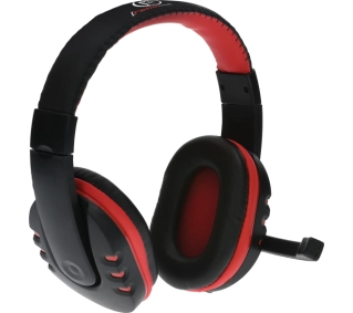 Rebeltec Rohan Nauszne Czarno-czerwony