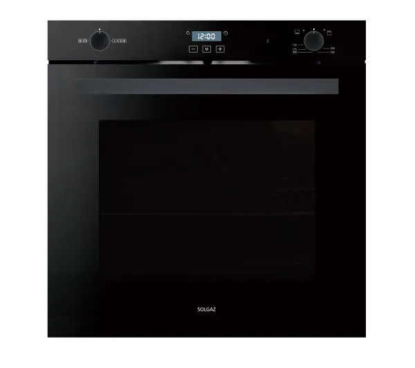 Piekarniki do zabudowy - Solgaz SPG-90 G20 Termoobieg Grill Czarny