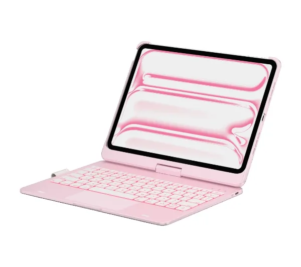 Typecase Flexbook Touch z klawiaturą do iPad Pro 11" 2024/2025 Jasnoróżowy