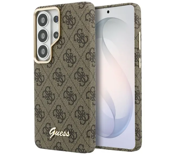 Guess 4G Script MagSafe do Galaxy S26 Ultra Brązowy