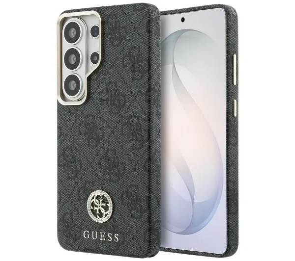 Guess 4G Rhinestone Round Logo MagSafe do Galaxy S26 Ultra Czarny