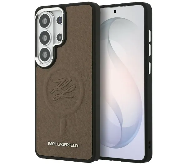 Karl Lagerfeld Embossed Ring Initials MagSafe do Galaxy S26 Ultra Brązowy