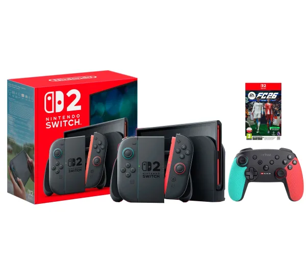 Nintendo Switch 2 Joy-Con Czarny + Pad Trust GXT 1246B MUTA + EA SPORTS FC 26