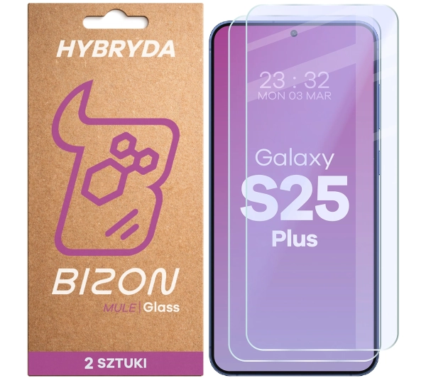 Bizon elastyczne Glass Mule Duo do Galaxy S25 Plus 2 sztuki