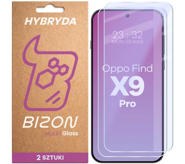 Bizon elastyczne Glass Mule Duo do Oppo Find X9 Pro 2 sztuki