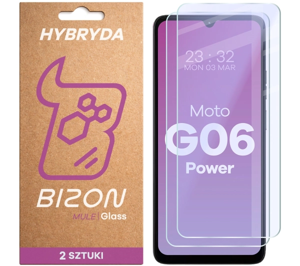 Bizon elastyczne Glass Mule Duo do Motorola Moto G06 Power 2 sztuki