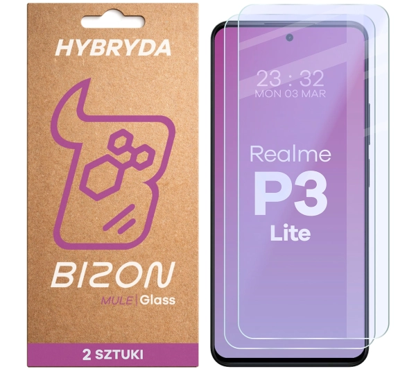 Bizon elastyczne Glass Mule Duo do Realme P3 Lite 2 sztuki