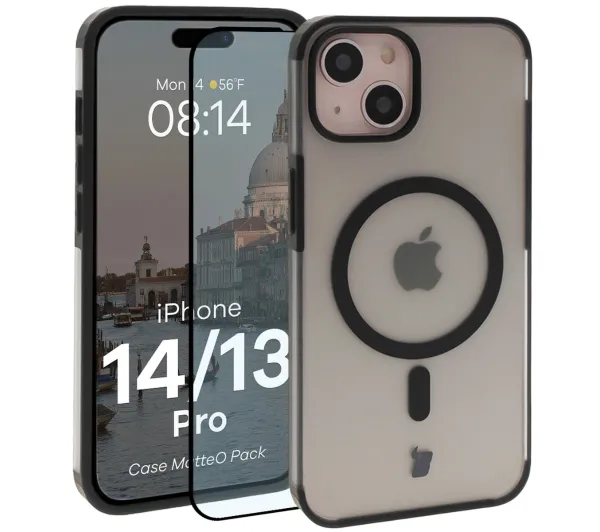Bizon Case MatteO Pack do iPhone 14 / iPhone 13 Czarny