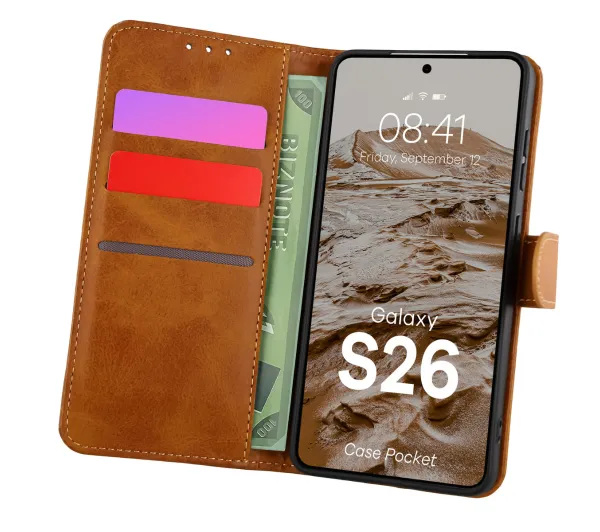 Bizon Pocket do Galaxy S26 Brązowy