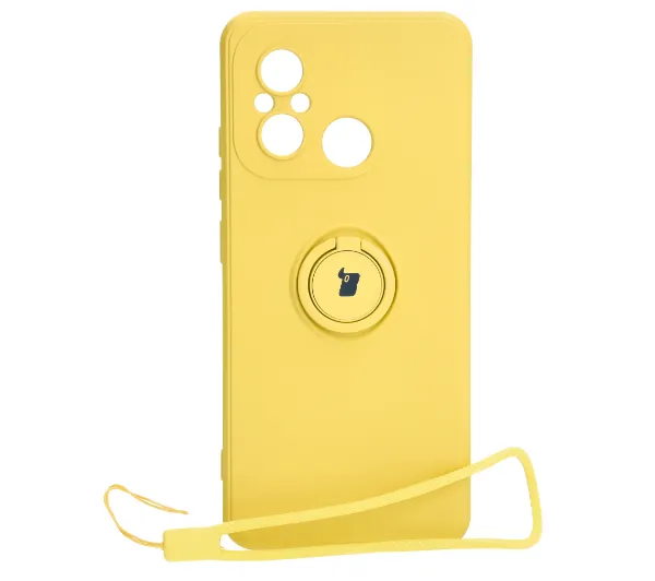 Bizon Silicone Ring Sq do Xiaomi Redmi 12C Żółty