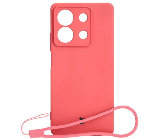 Bizon Silicone Sq do Xiaomi Redmi Note 13 5G Różowo-Czerwony