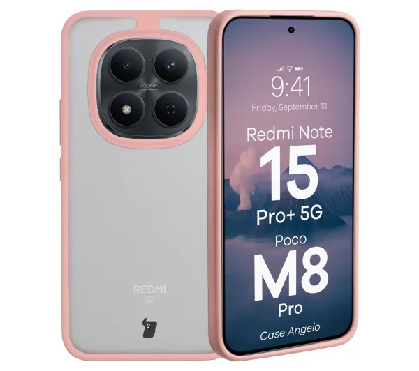 Bizon Angelo do Xiaomi Redmi Note 15 Pro Plus 5G / POCO M8 Pro 5G Jasnoróżowy