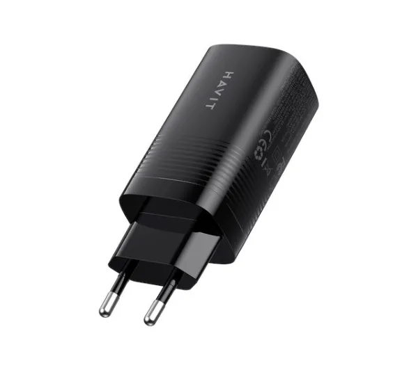 Havit UC20 EU USB-A 2x USB-C 65W Czarny