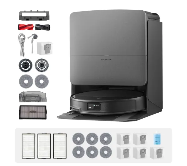 Roboty sprzątające - Roborock Saros 20 Complete Funkcja mopowania Stacja oczyszczająca Tworzenie mapy pomieszczenia 63dB Funkcje AI