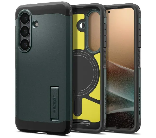 Spigen Tough Armor Mag MagSafe do Galaxy S26 Abyss green
