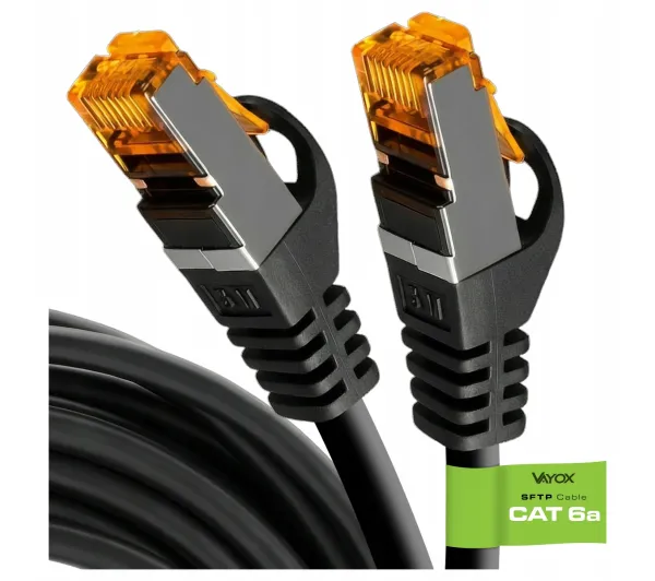 Vayox VA0176-20 Ethernet Cat.6a 20m Czarny