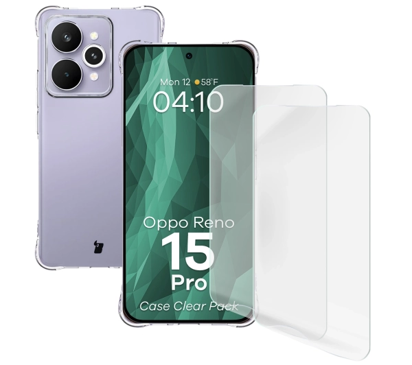 Bizon Case Clear Pack do Oppo Reno 15 Pro Przezroczysty