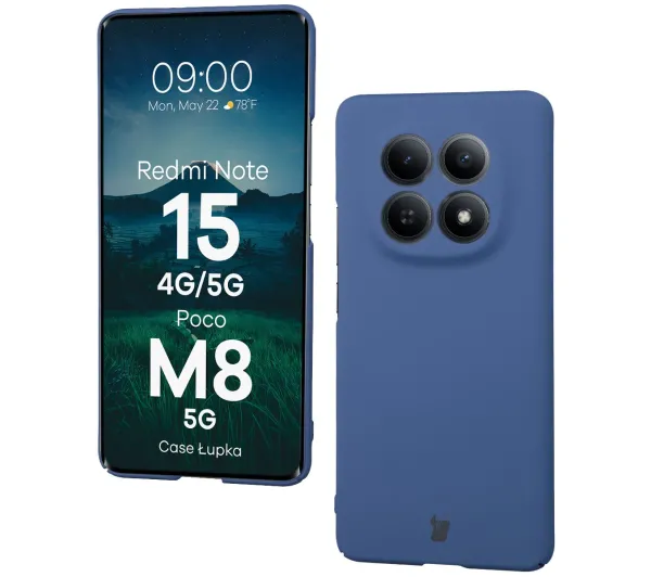 Bizon Case Łupka do Xiaomi Redmi Note 15 / POCO M8 5G Niebieski