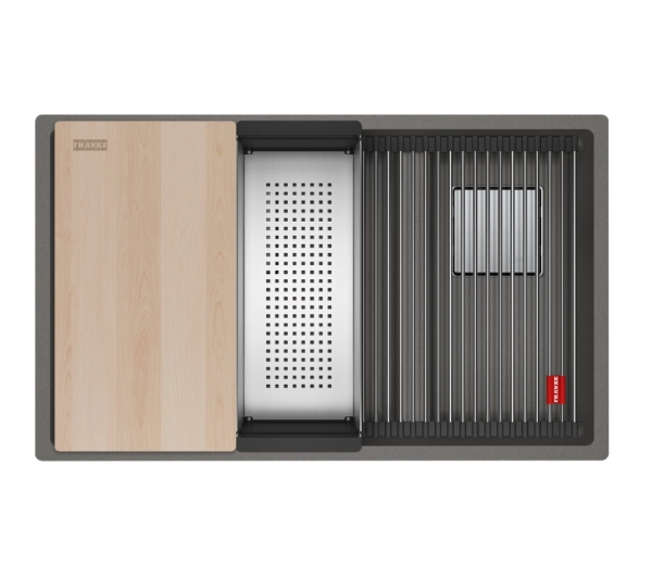 Zlewozmywaki kuchenne - Franke Kanon KNG PRO 160-46-21 Granitowy Kamienny szary