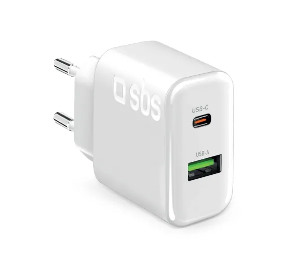 SBS 41292 PD USB-C USB-A 70W Biały