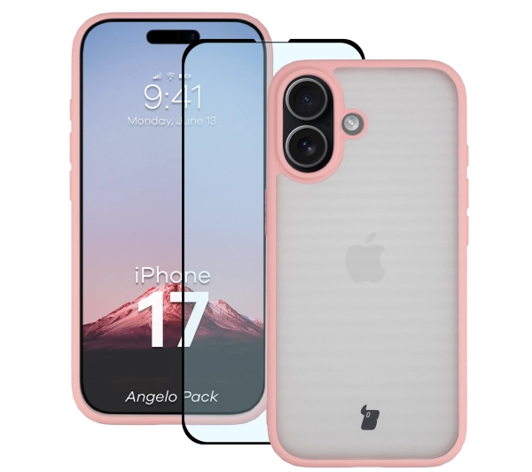 Bizon Angelo Pack do iPhone 17 Jasnoróżowy
