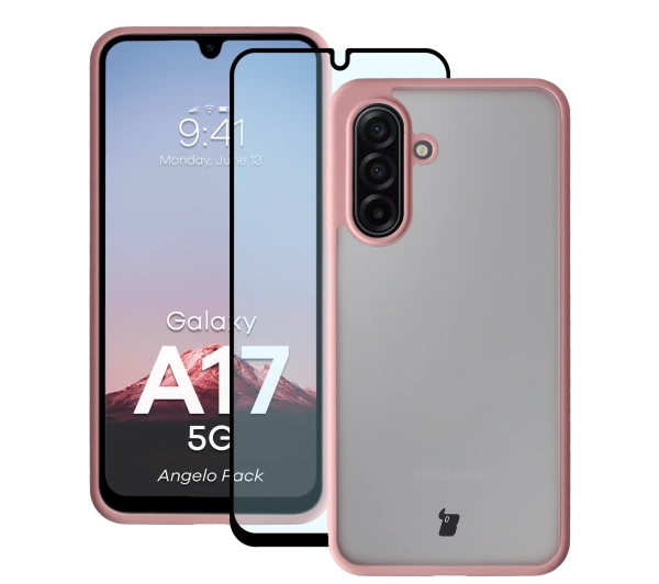 Bizon Angelo Pack do Galaxy A17 5G Jasnoróżowy