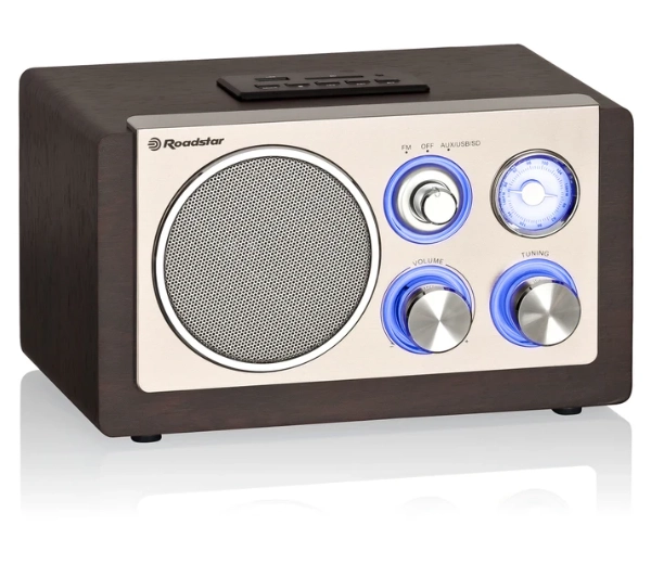 Roadstar HRA-1345NUSWD Radio FM Brązowo-Srebrny