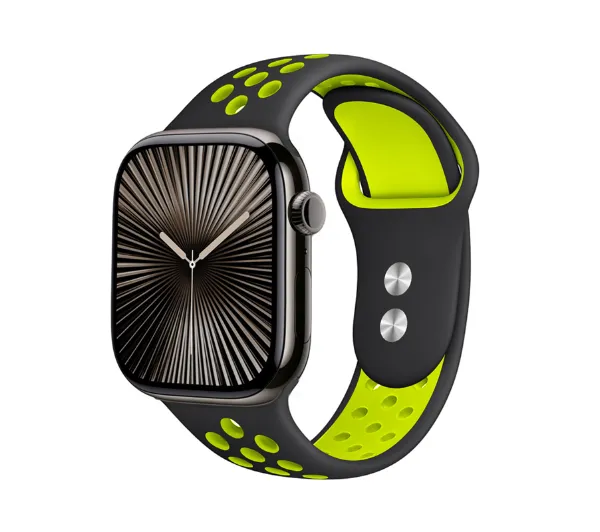 Crong Duo Sport do Apple Watch 38/40/41/42mm Czarno-Limonkowy
