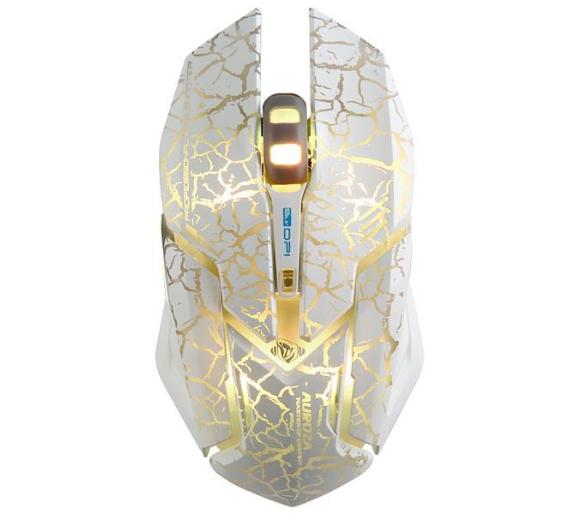mysz komputerowa E-BLUE Auroza Gaming EMS639 (biała/paski)