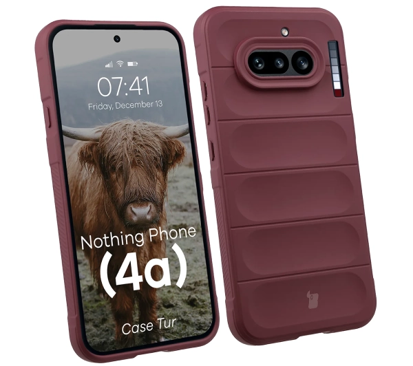 Bizon Case Tur do Nothing Phone (4a) Ciemnofioletowy