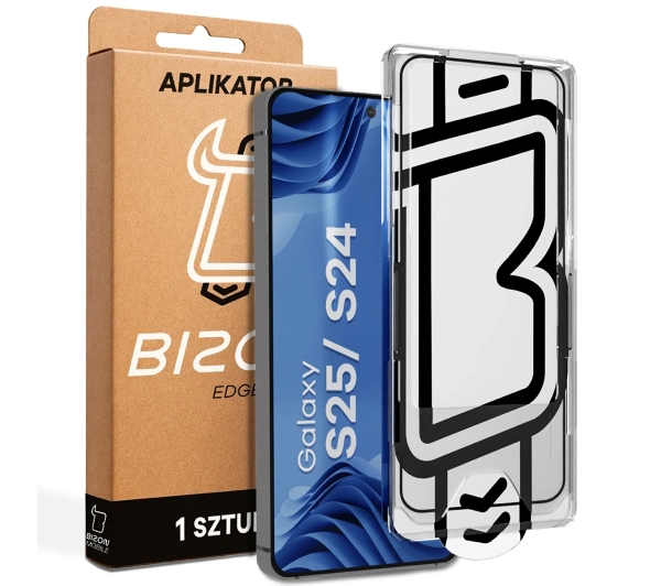 Bizon z ramką montażową Glass Aplikator Edge do Galaxy S25 / S24 1 zestaw