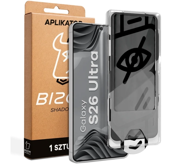 Bizon prywatyzujące z ramką montażową Glass Aplikator Shadow do Galaxy S26 Ultra 1 zestaw