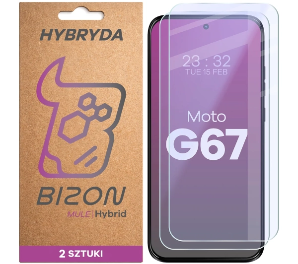 Bizon elastyczne Hybrid Mule Duo do Motorola Moto G67 5G 2 sztuki