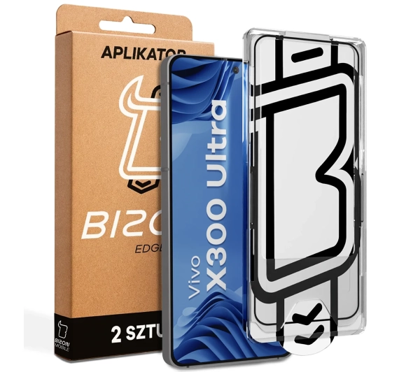 Bizon z ramką montażową Glass Aplikator Edge do Vivo X300 Ultra 2 zestawy