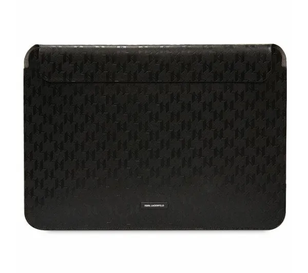 Karl Lagerfeld Saffiano Monogram Plaque 14" Czarny