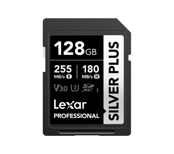 Lexar SILVER PLUS SDXC 128GB 255/180 V30