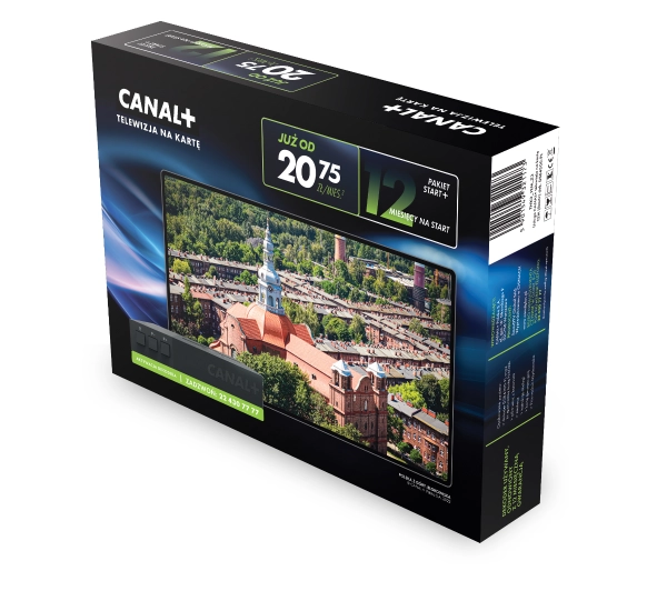 Canal+ Dekoder Canal+ SmarDTV DSB4300 z Telewizją na Kartę — Pakiet Start+ na 12 miesięcy