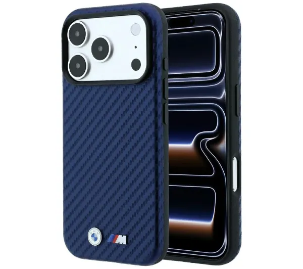 BMW M Carbon Metal Logo MagSafe do iPhone 18 Pro Max / 17 Pro Max Granatowy