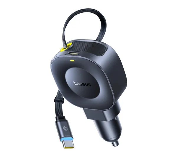 Baseus PrimeTrip VR2 45W ze zwijanym kablem USB-C 45W Czarny
