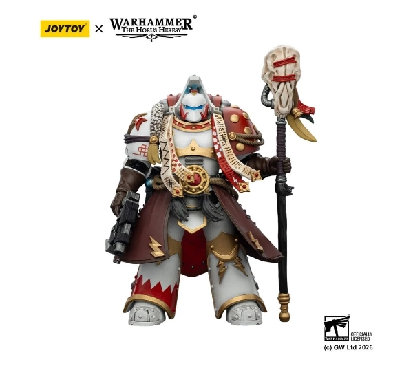 Joy Toy Warhammer The Horus Heresy White Scars Stormseer Consulwith Force Staff and Bolt