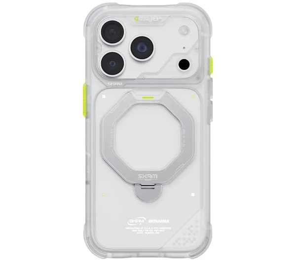 Skinarma Saturn MagSafe + Rotating Kick Stand do iPhone 18 Pro / 17 Pro Przezroczysty