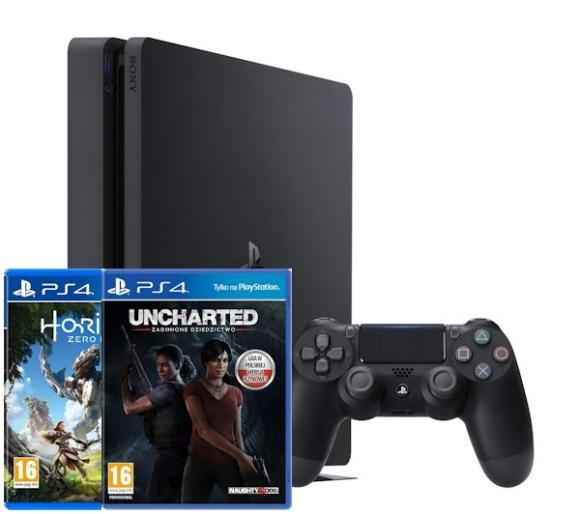 konsola PlayStation 4 Sony PlayStation 4 Slim 1TB + Horizon Zero Dawn + Uncharted: Zaginione Dziedzictwo