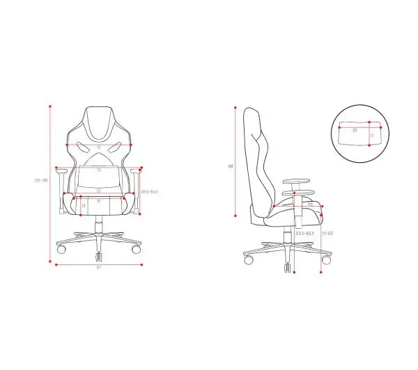 Diablo Chairs X-Fighter Normal Size Gamingowy do 150kg Skóra ECO Czarny - Kup na Raty - RRSO 0%