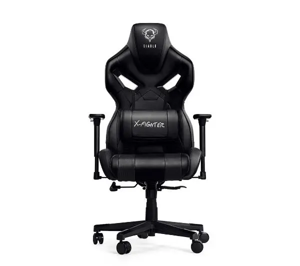 Diablo Chairs X-Fighter Normal Size Gamingowy do 150kg Skóra ECO Czarny