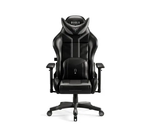 Diablo Chairs X-Ray 2.0 King Size Gamingowy do 160kg Skóra ECO Czarno-szary
