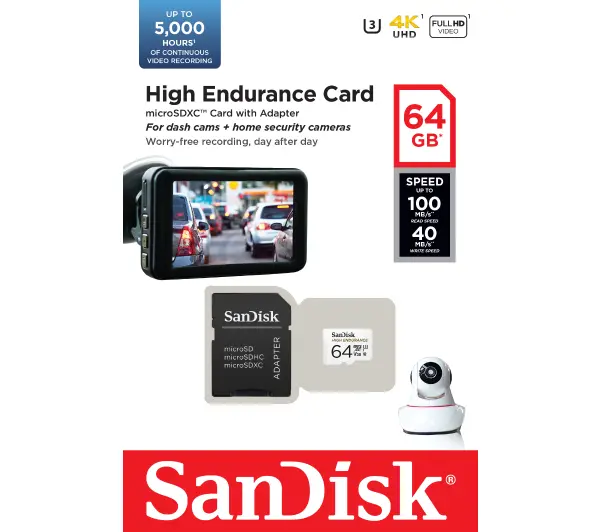 SANDISK High Endurance microSDXC 64GB V30
